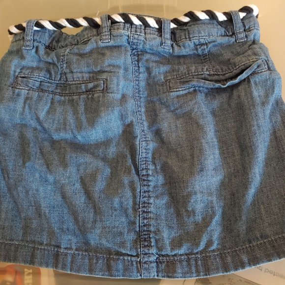 L.O.G.G. by H&M Girls Denim Skirt w/Rope Belt 7-8 - Picture 3 of 8